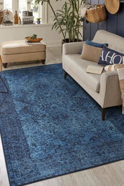 Conceptum Folk Chenille - Blue BA 44 Azul 75 x 150 cm